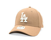 Damen Kappe New Era - MLB Linen 9FORTY - LA Dodgers - Camel