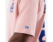 T-Shirt New Era - MLB Cap Graphic Oversized Tee - LA Dodgers - Pink Rouge
