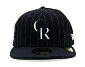 Kappe New Era - MLB Moon Cooperstown 59FIFTY - Colorado Rockies - White And Navy Pinstripe