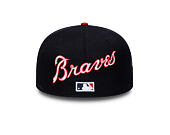 Kappe New Era - MLB IMAGE DROP Cooperstown Icon 59FIFTY - Atlanta Braves - Navy / Scarlet