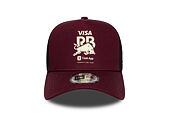Kappe New Era - F1 Seasonal 9FORTY A-Frame Trucker - Visa Cash App RB - Burgundy
