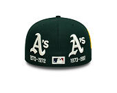 Kappe New Era - MLB IMAGE DROP All-Over 59FIFTY Low Profile - Oakland Athletics - Green