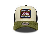 Kappe New Era - Branded Patch Cord 9FORTY A-Frame Trucker - Cream / New Olive