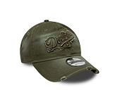 Kappe New Era - MLB Distressed Wordmark 9TWENTY - LA Dodgers - New Olive