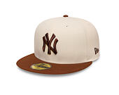 Kappe New Era - MLB League Essential 59FIFTY - NY Yankees - Cream / Deep Auburn