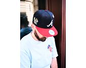 Kappe New Era - MLB IMAGE DROP Cooperstown Icon 59FIFTY - Atlanta Braves - Navy / Scarlet
