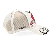 Kappe Ed Hardy - Unisex Live Fast Love Hard 5 Panel Trucker Cap - White