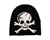 Mütze Ed Hardy - Unisex Skull Vegan Leather Applique Beanie - Black
