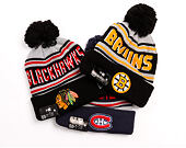 Mütze New Era - NHL Evergreen Wordmark Pom Medium Knit - Boston Bruins - Team Color