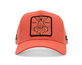 Kappe Capslab - Looney Tunes Trucker - Bugs Bunny Line Art Patch - Coral