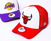 Kappe New Era - NBA Team Clear 9FORTY Trucker - Chicago Bulls - White / Red