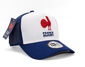 Kappe New Era - 9FORTY Trucker Essential - French Federation Of Rugby - White