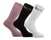 Socken Karl Kani Signature 3-Pack Socks light lavender/alack/White