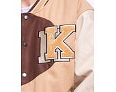 Jacke Karl Kani Retro Patch Wavy Block College Jacket braun/sand/off white