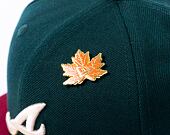 Kappe New Era 59FIFTY MLB "Leaf Drop" WS Patch Atlanta Braves Green / White