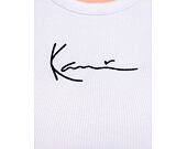 Damen Tanktop Karl Kani Small Signature Essential Racer Rib Top white