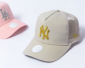 Damen Kappe New Era - 9FORTY Trucker Metallic - NY Yankees - Stone / Gold