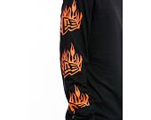 T-Shirt New Era - Flag Flame Longsleeve Tee - Black / Red