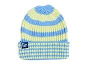 Mütze New Era - Medium Knit Stripe Beanie - Pastel Blue / Neon Yellow