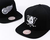 Kappe Mitchell & Ness - Evergreen Black White Snapback Vntg - Anaheim Ducks - Black