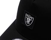 Kappe New Era - NFL Metallic Patch 9FORTY A-Frame - Las Vegas Raiders - Black / Silver