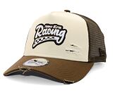 Kappe New Era - Motosport 9FORTY Trucker - Cream / Brown