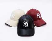 Damen Kappe New Era - MLB Crinkled PU 9FORTY - NY Yankees - Black / White