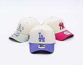 Kappe New Era - MLB Cream & Patch 9FORTY A-Frame - LA Dodgers - Cream / Blue