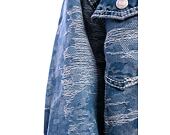 Jacke Karl Kani - Og K Distress Camo Os Denim Jacket - medium blue