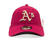 Kappe New Era - MLB Washed Mesh 9TWENTY - Oakland Athletics - Cherry / Stone