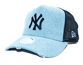 Damen Kappe New Era - MLB Denim 9FORTY Trucker - NY Yankees - Blau