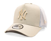 Kappe New Era - MLB League Essential 9FORTY Trucker - NY Yankees - Stone