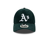 Kappe New Era - MLB Cord 9FORTY M-CROWN - Oakland Athletics - Dark Green