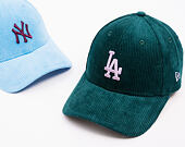 Damen Kappe New Era - MLB Cord 9FORTY - LA Dodgers - Dark Green / Lavender