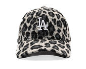 Damen Kappe New Era - MLB Cosy Animal - Snow Leopard Fleece 9FORTY - LA Dodgers - Grey / Black