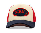 Kappe Von Dutch - Trucker - Classic Logo - Beige/Navy/Red