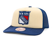Kappe Mitchell & Ness - NHL Vintage Block Trucker - New York Rangers - Cream