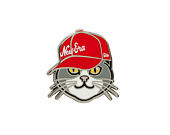 Brosche New Era - Branded Cap Pin - Cat - Silver