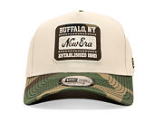 Kappe New Era - Branded Camo Patch 9FORTY A-Frame - Stone / Woodland Camo
