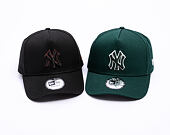 Kappe New Era - MLB Team Outline 9FORTY A-Frame - NY Yankees - Black / Burgundy