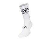 Socken New Era - Script Crew Socks 1pk - White / Navy