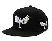 Kappe Reflection Luxury Shine Loud Snapback - Satin Schwarz / Weiß