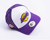 Kappe New Era - NBA Side Patch 9FORTY - A-Frame Trucker - LA Lakers - Purple