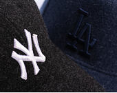 Kappe New Era - MLB Melton Wool 9FORTY - NY Yankees - Black / White