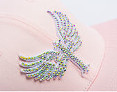 Kappe Reflection Luxury Shine Loud Snapback - Baby Pink / Weiß