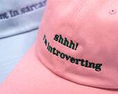 Kappe 8by8 - Dadcap - "shhh! I'm introverting" - Baby Pink/Green