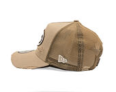 Kappe New Era - Branded Oval Canvas Distress 9FORTY Trucker - Camel
