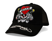 Kappe Ed Hardy - Love-Slowly Twill Front Mesh Trucker - Black