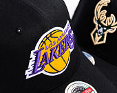Kappe Mitchell & Ness  - NBA Classic Red Snapback Custom Patch - Los Angeles Lakers - Black