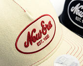 Damen Kappe New Era - Branded Denim Oval Logo 9FORTY M-CROWN A-Frame Trucker - Cream